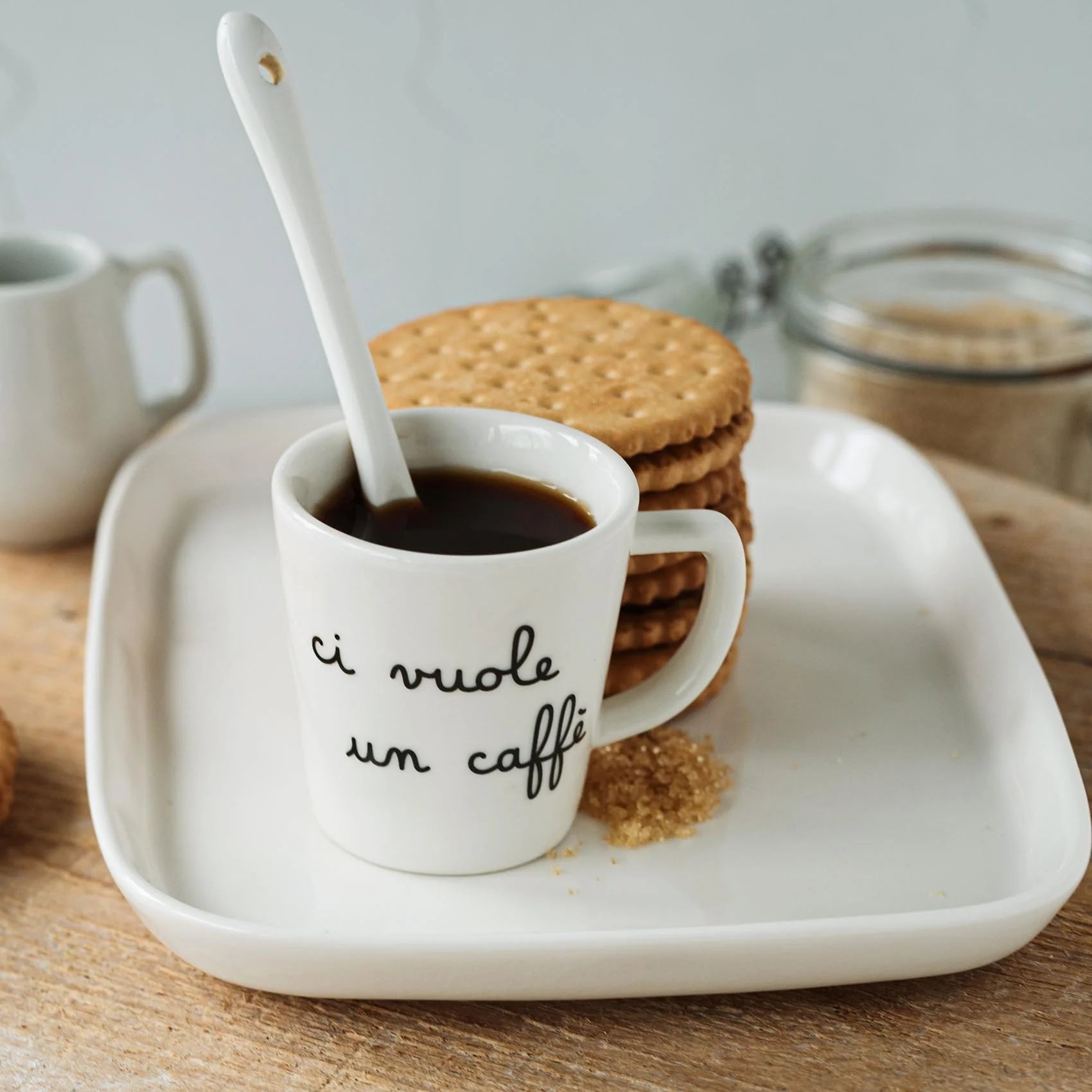 Simple day - set due tazze espresso Ci vuole un caffè in vetro