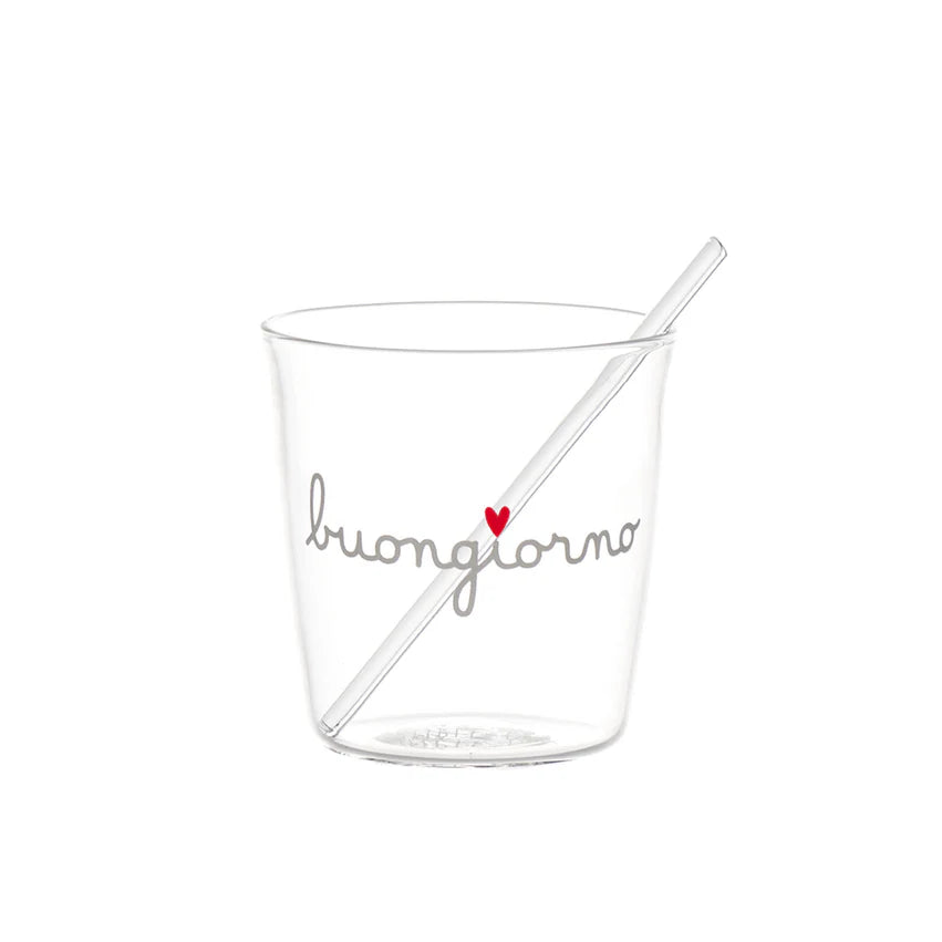 Simple day - Set 4 bicchierini espresso Buongiorno in bianco