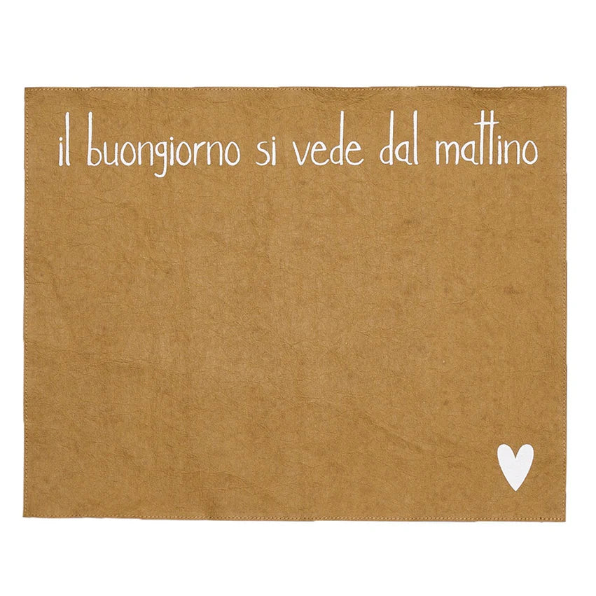 Simple day - Tovaglietta in fibra Il buongiorno si vede dal mattino 36x45cm