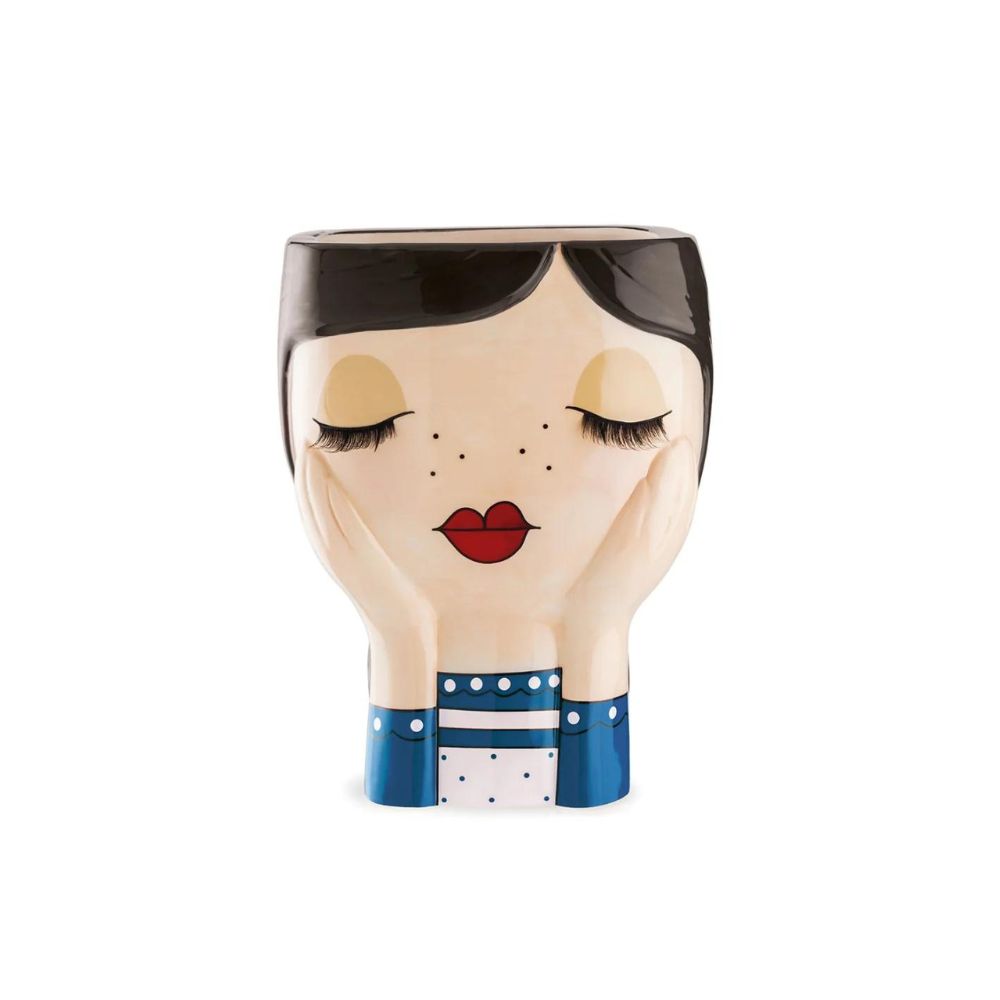 Egan - Vaso porta piante Le Pupazze Mimi Blu 17x22cm