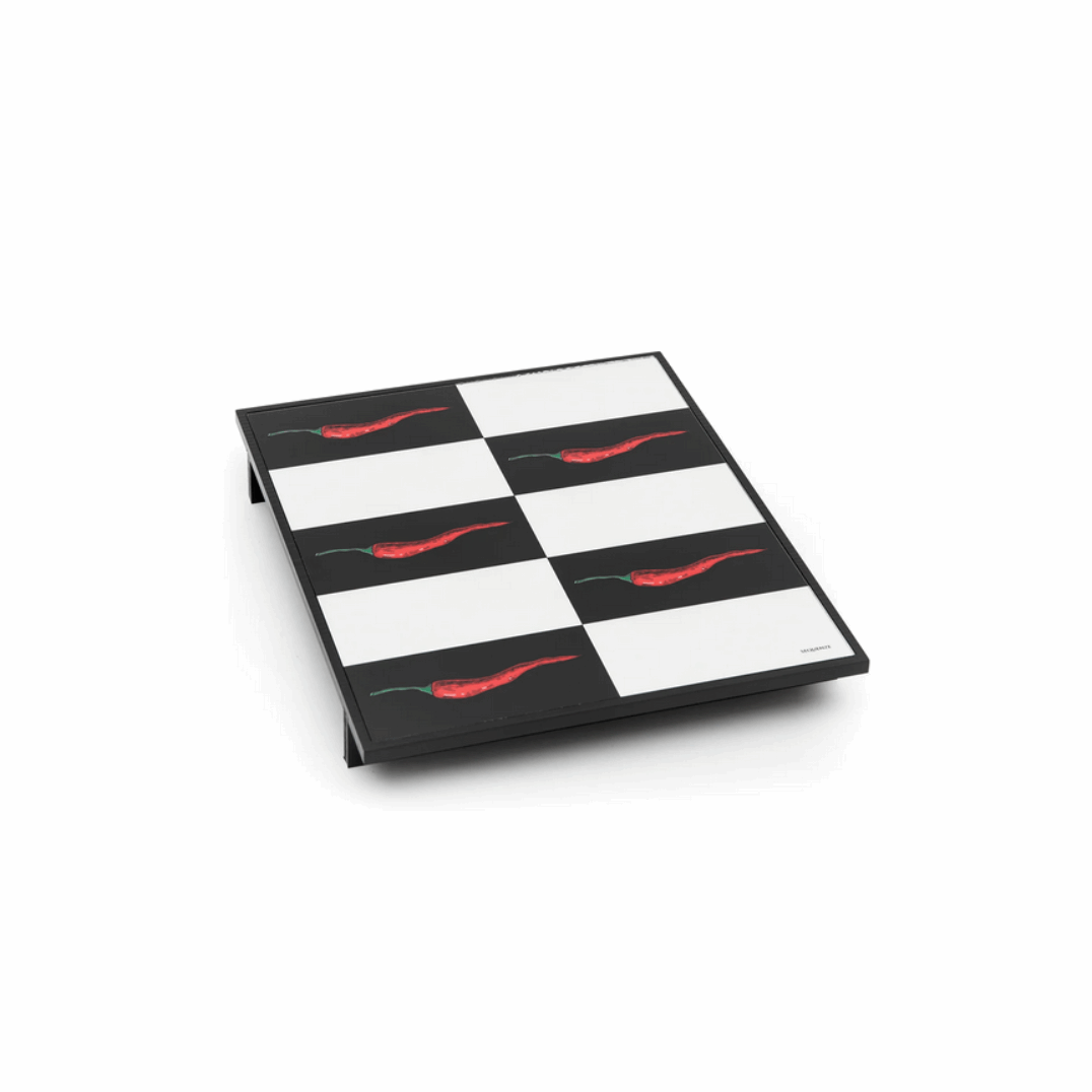 Vassoio linea peperoncino nero e bianco