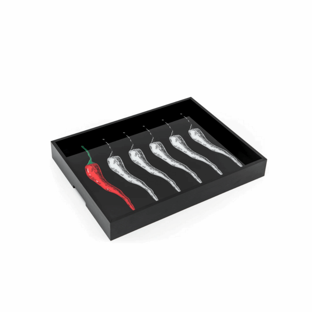 Vassoio linea peperoncino nero