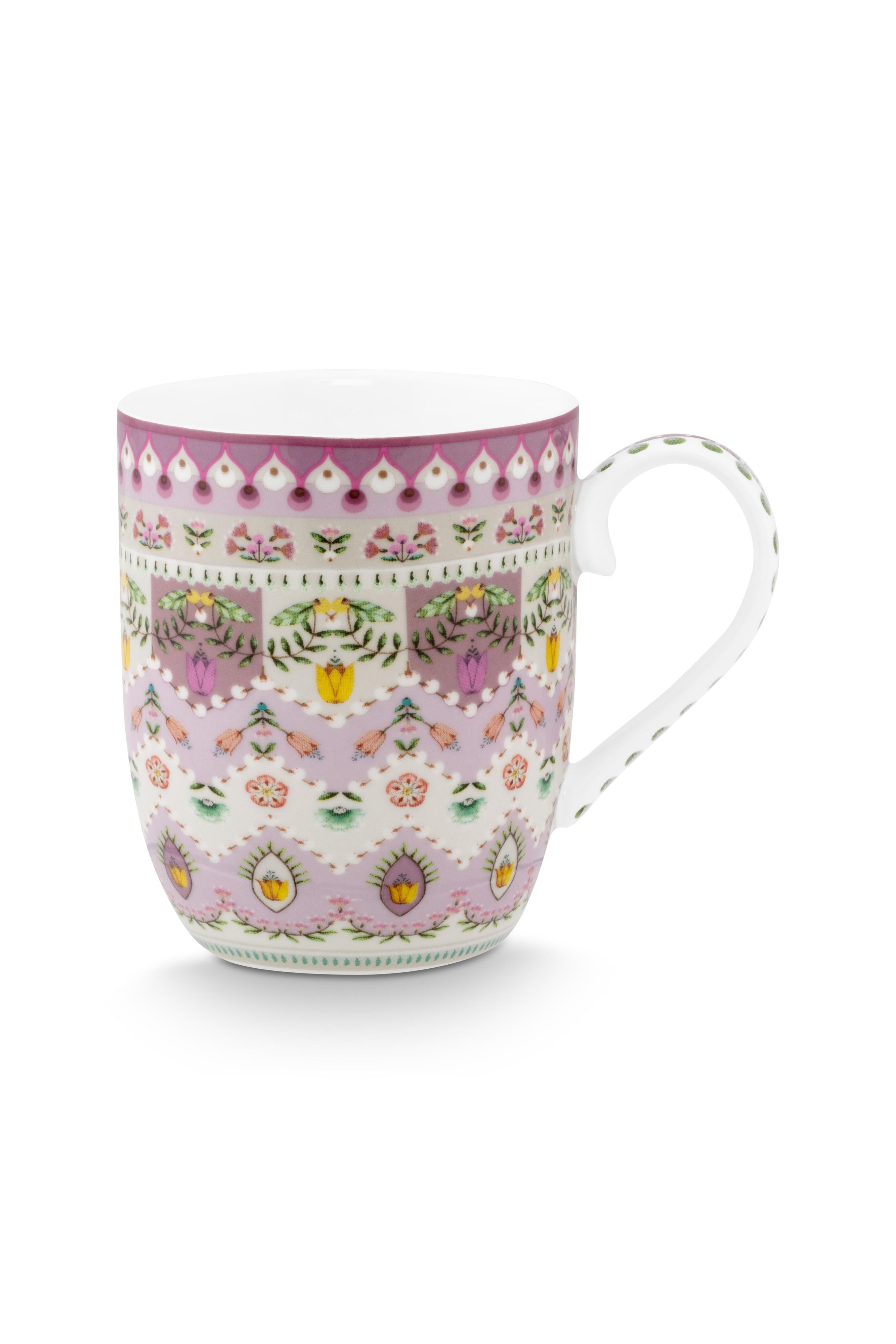 Pip Studio - set da 2 tazze in porcellana lilla 145ml Lily & Lotus con confezione regalo