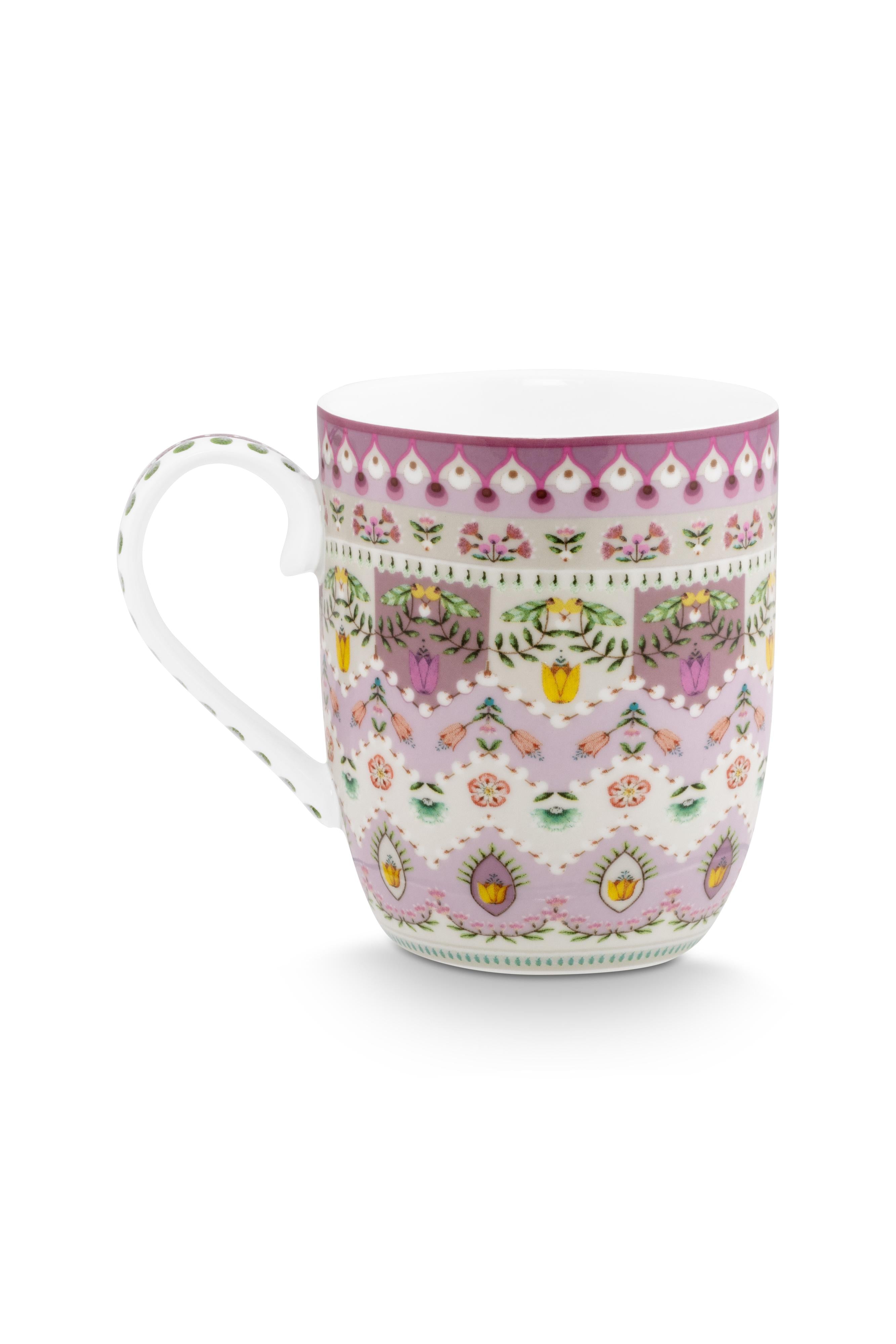Pip Studio - set da 2 tazze in porcellana lilla 145ml Lily & Lotus con confezione regalo