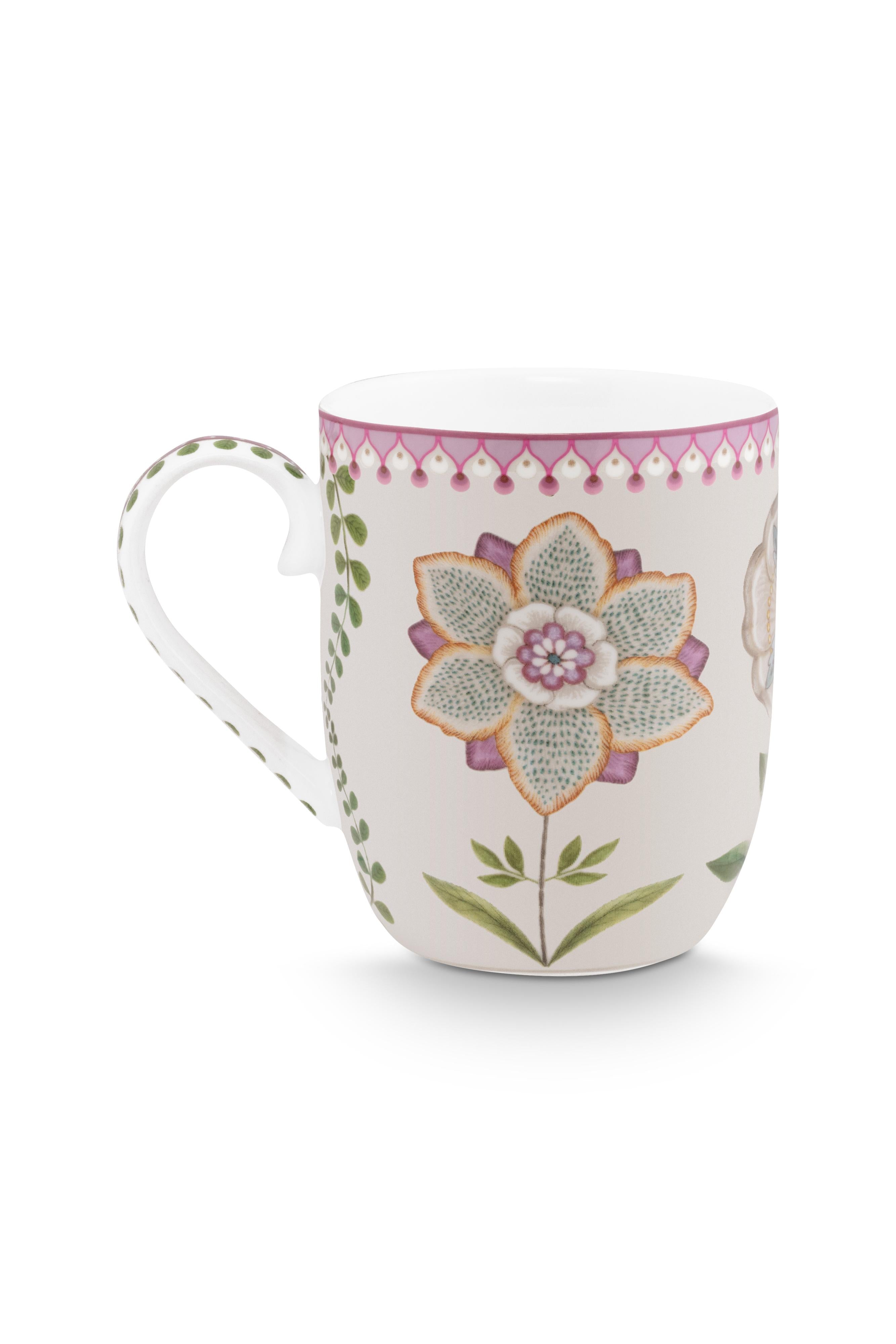 Pip Studio - set da 2 tazze in porcellana lilla 145ml Lily & Lotus con confezione regalo
