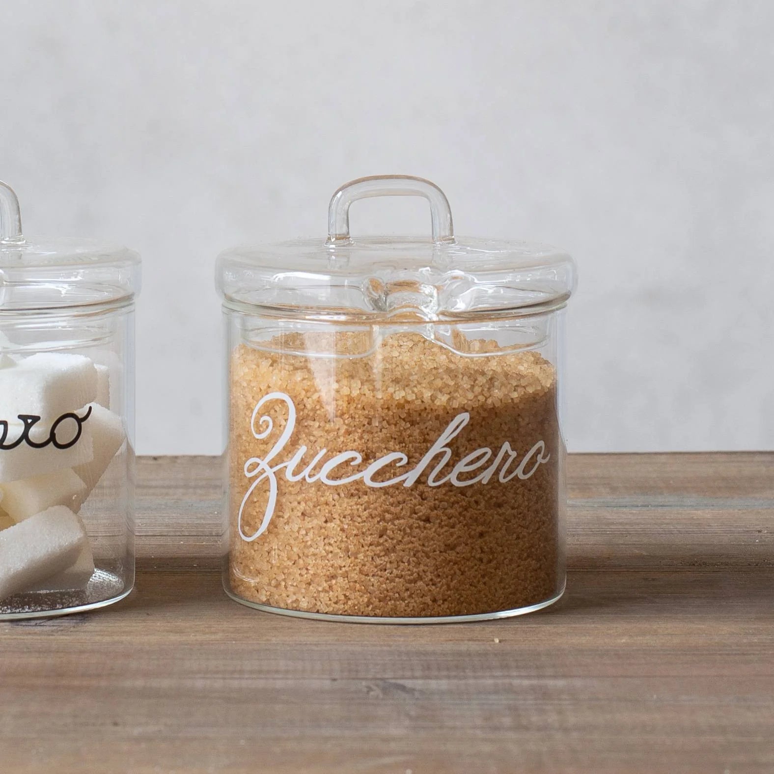 Simple day - Zuccheriera in vetro decoro Zucchero h11 cm