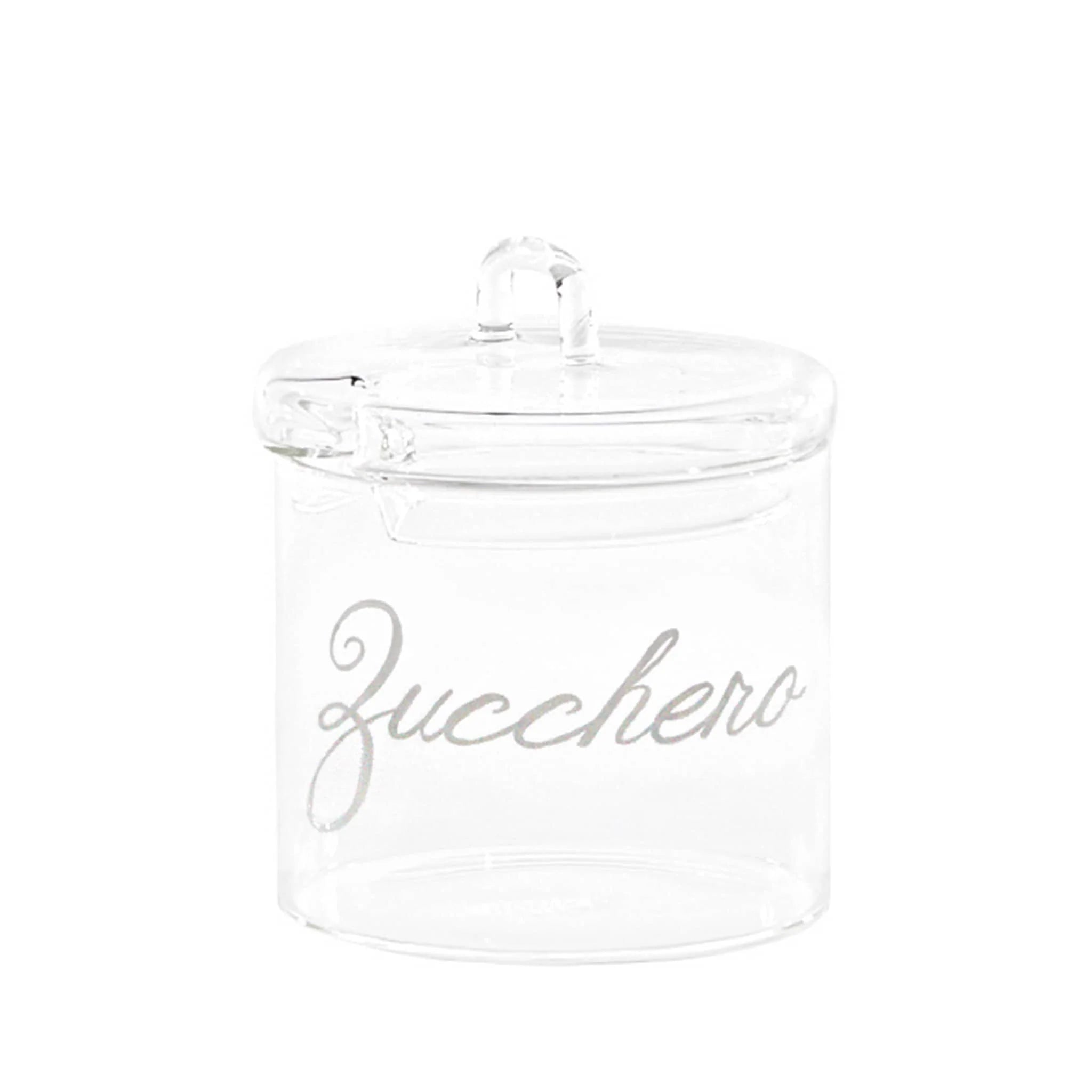 Simple day - Zuccheriera in vetro decoro Zucchero h11 cm