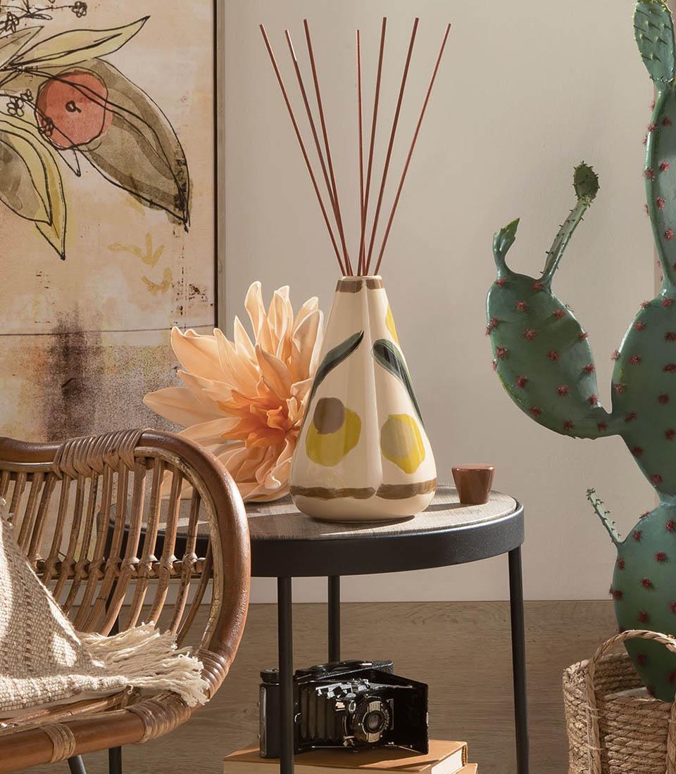 L'oca nera - profumatore ambiente namib in ceramica con bastoncini profumazione esclusa 1.70 litri 14x5x27 cm