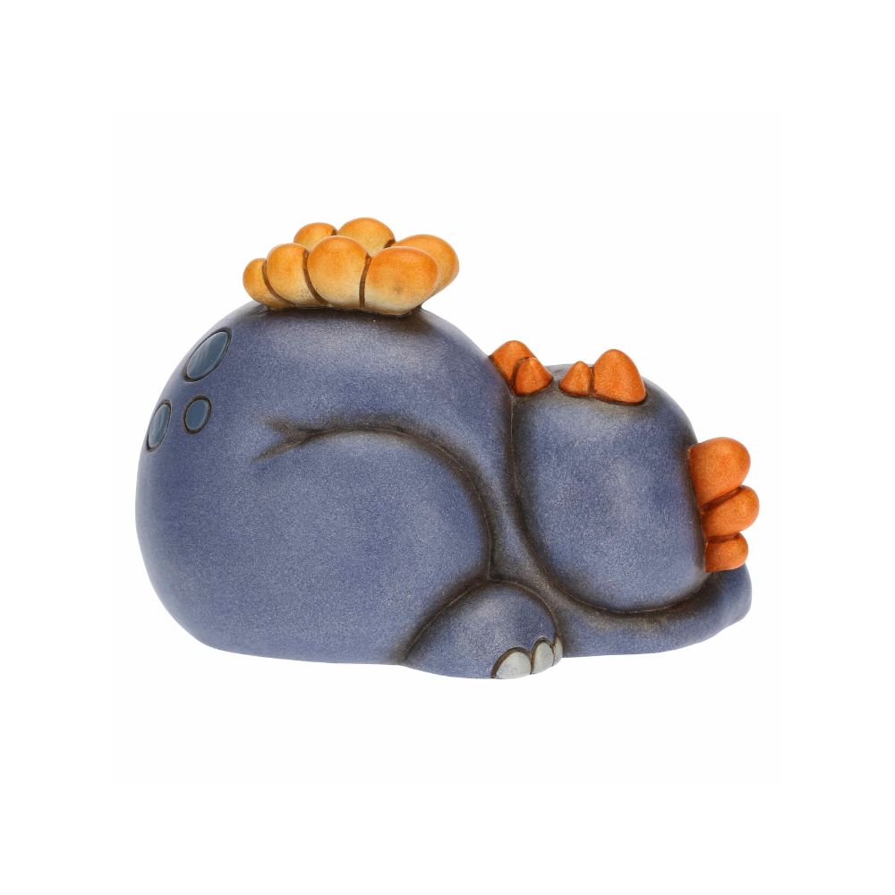 Thun - statua draghetto blu coccolone in ceramica 12cm - Senza Scatolo