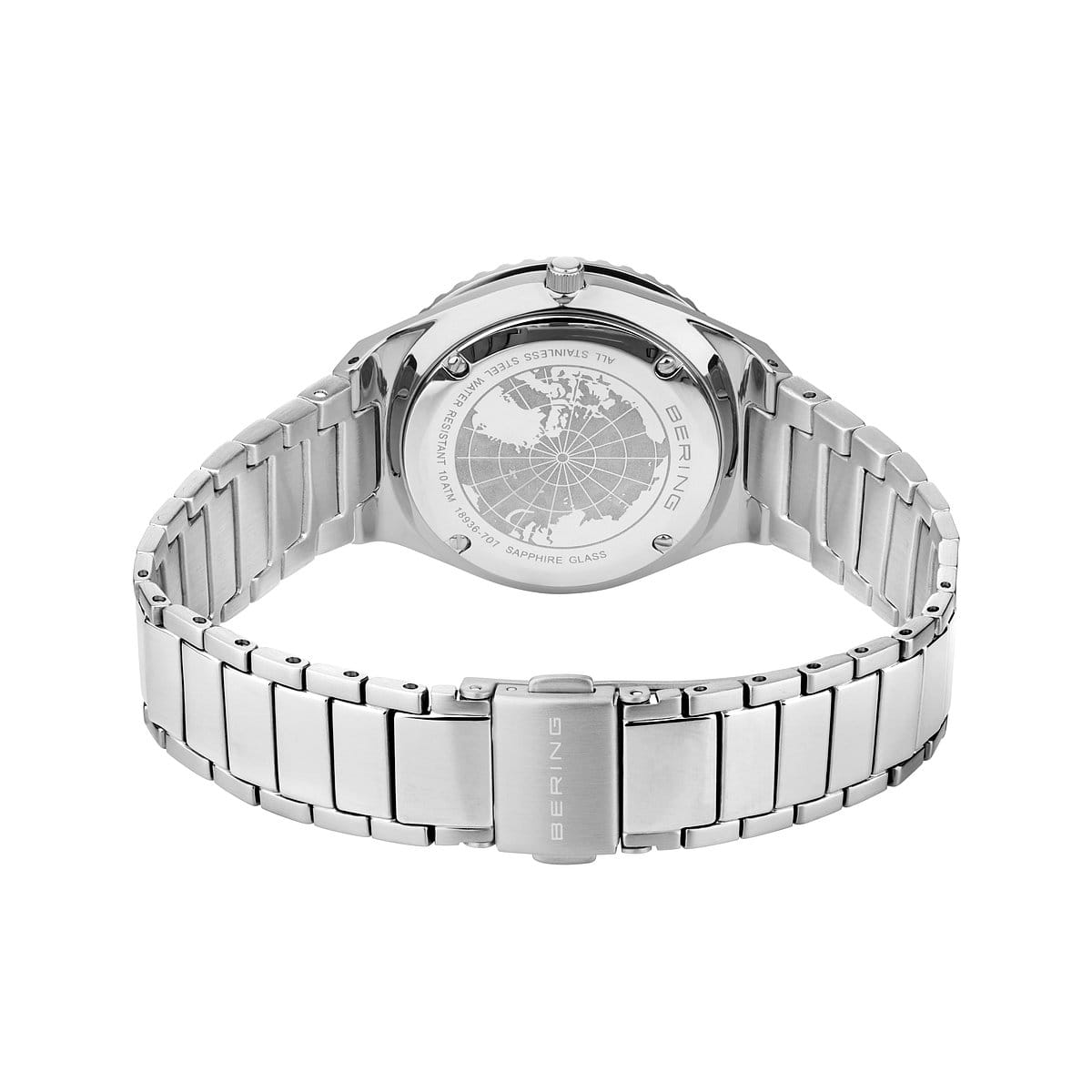 Bering Classic Aqua Argento Brillante Spazzolato Orologio 18936-707
