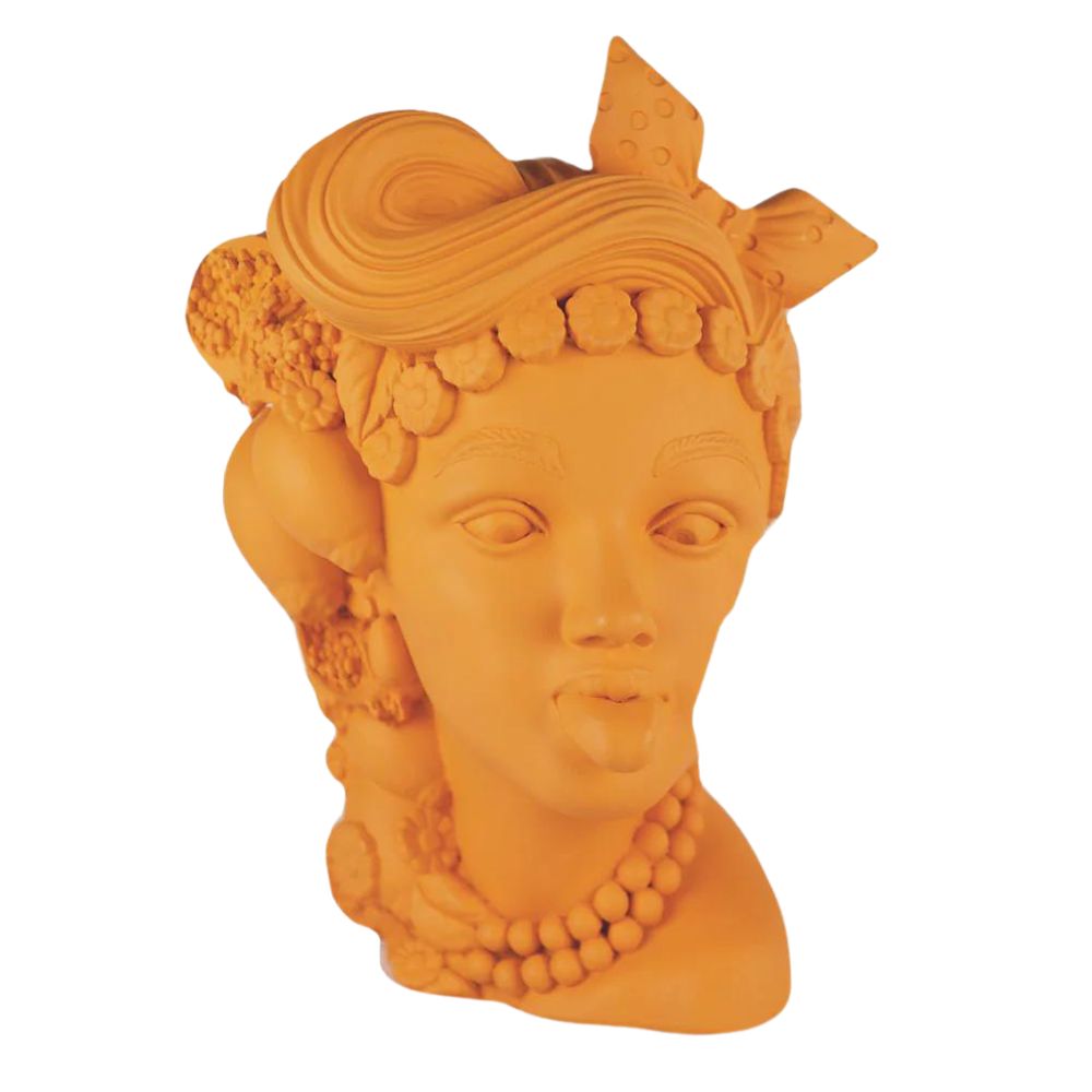 Baci Milano - Scultura Decorativa Sagrada Familia Testa di Moro L'Irriverente Ocra 25cm