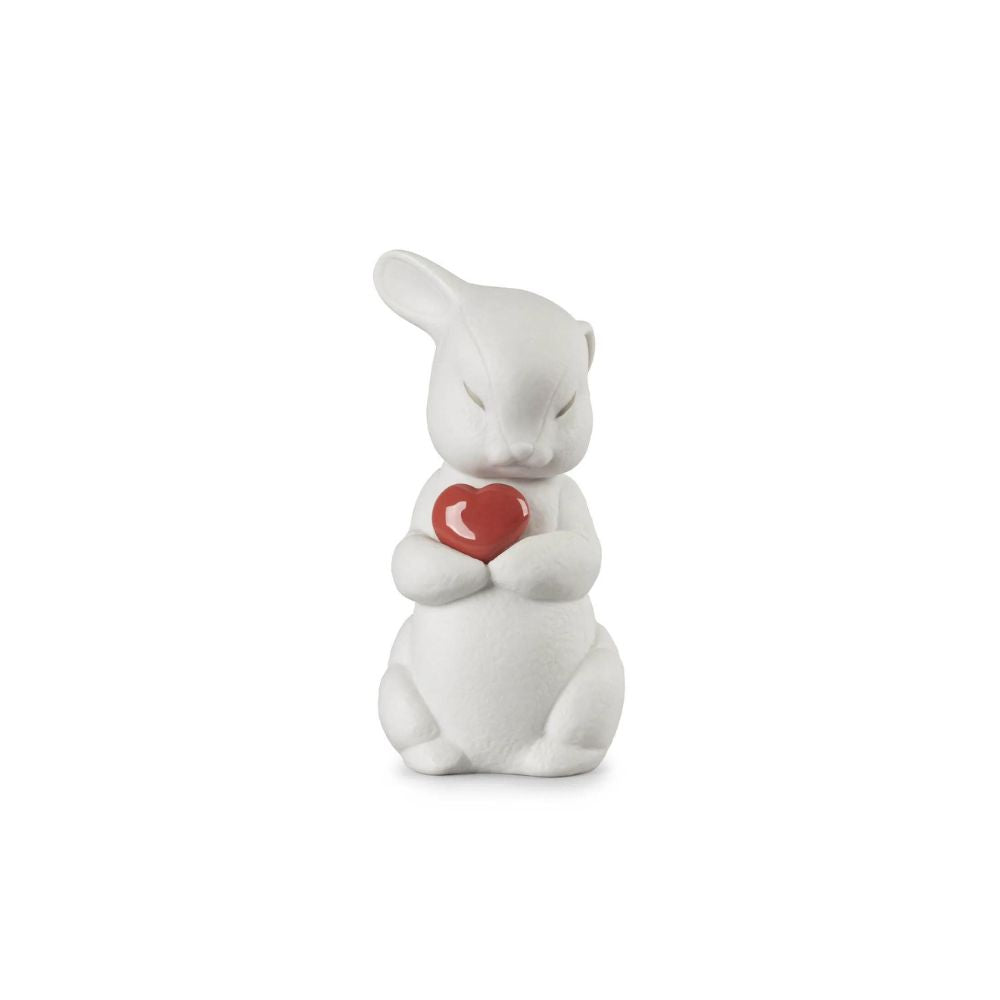 Lladrò -  scultura Puffy Coniglio generoso bianco 11cm
