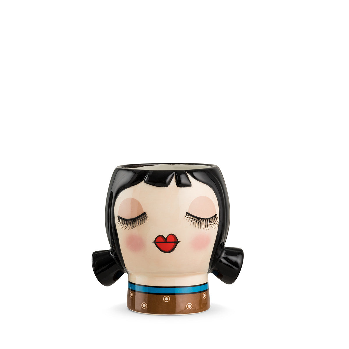 Egan - Vaso porta piante Le Pupazze Amelie Nero 12x11cm