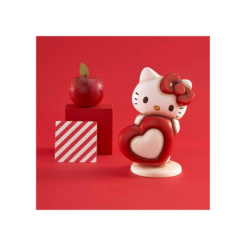 Thun - hello kitty grande con cuore in ceramica 20cm - Senza Scatolo