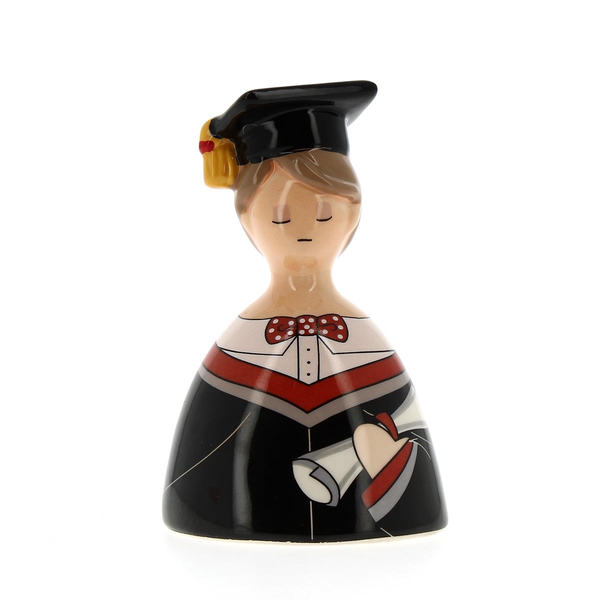 Egan - Campanella in ceramica Laureato 6x9cm Idea Regalo Laurea