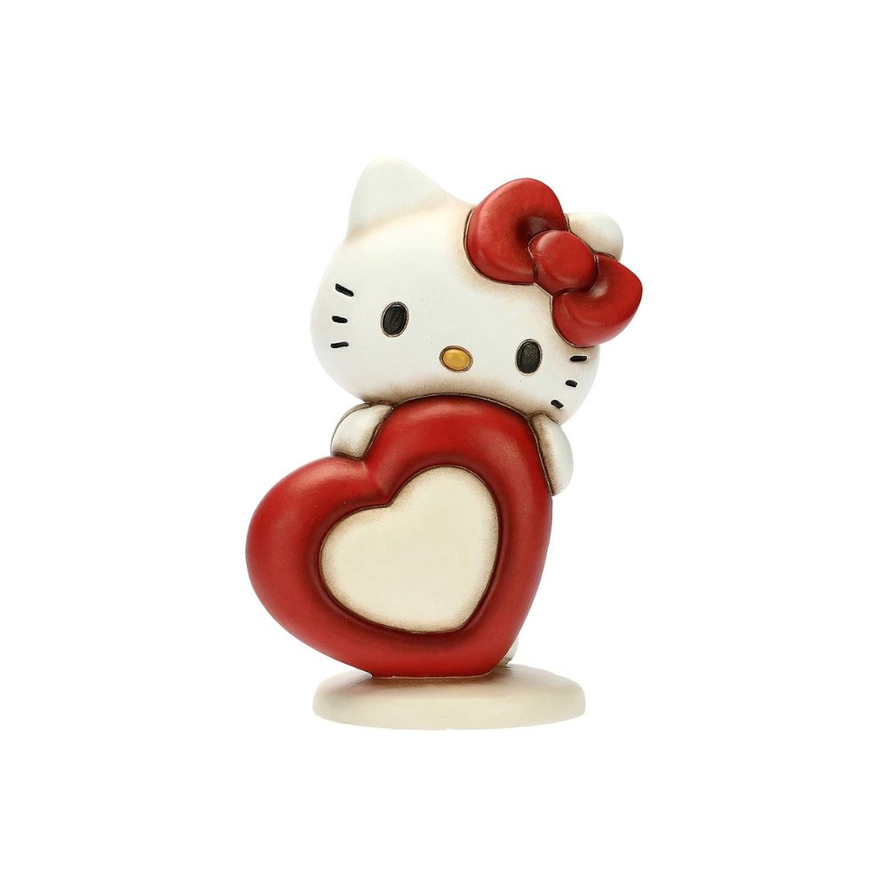 Thun - hello kitty grande con cuore in ceramica 20cm - Senza Scatolo