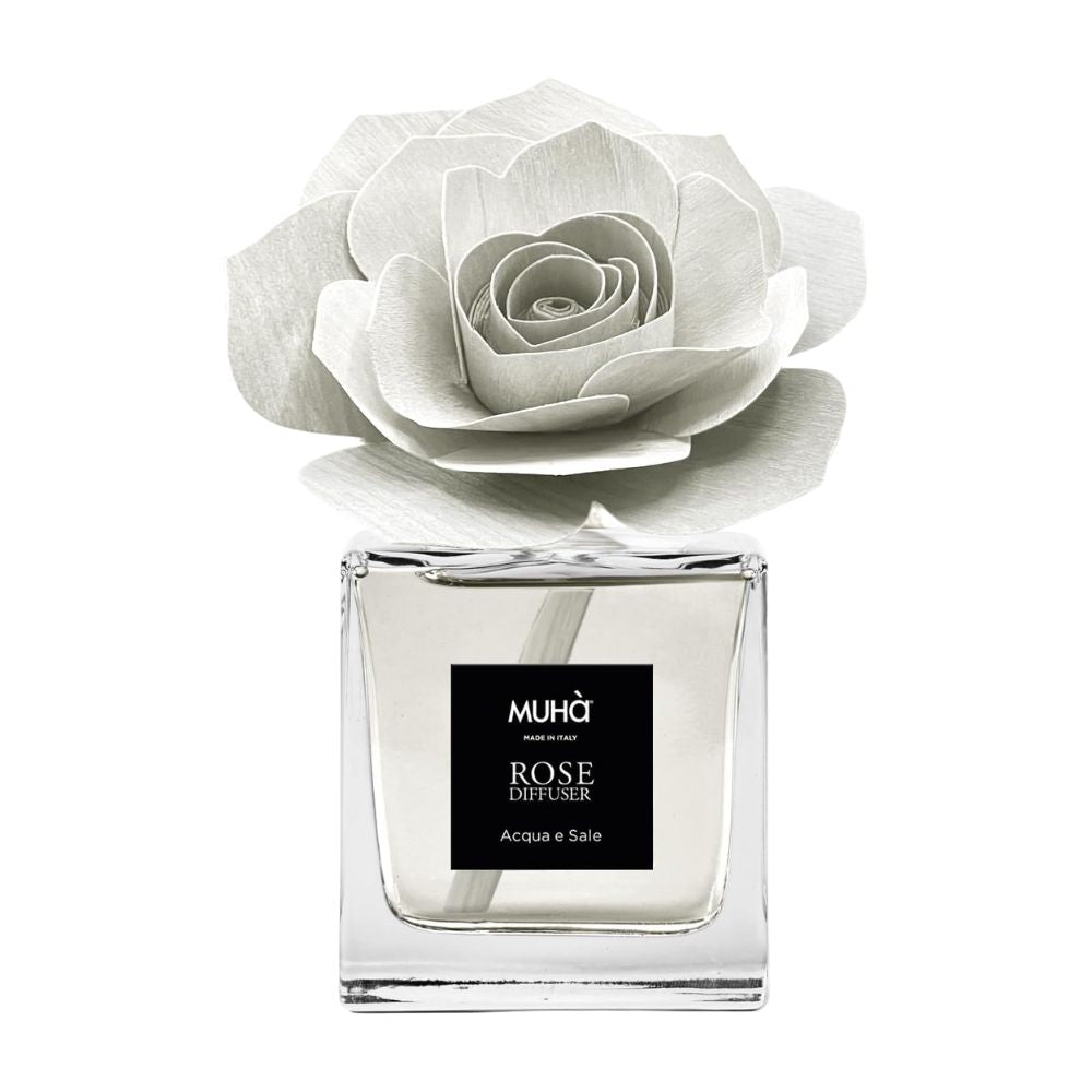 Muhà - profumatore d'ambiente rosa diffuser - acqua e sale 100ml