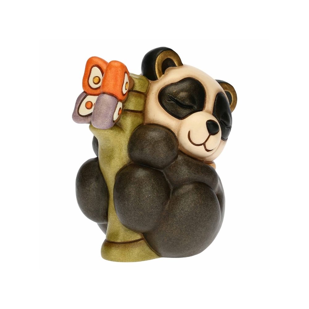 Thun - panda lei con farfalla in ceramica 9cm - Senza Scatolo