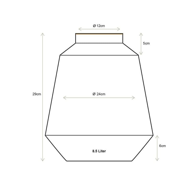 Pip Studio - Vaso a strisce metalliche blu navy e oro 29 cm