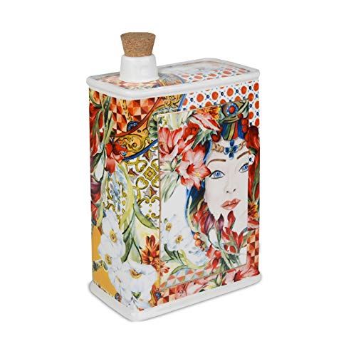 Baci Milano - Oliera Bottiglia per Olio in Porcellana Coral 17cm