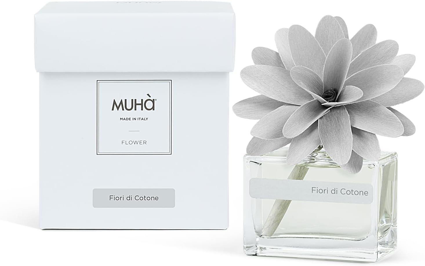 Muhà - profumatore d'ambiente flower diffuser - fiori di cotone 30ml