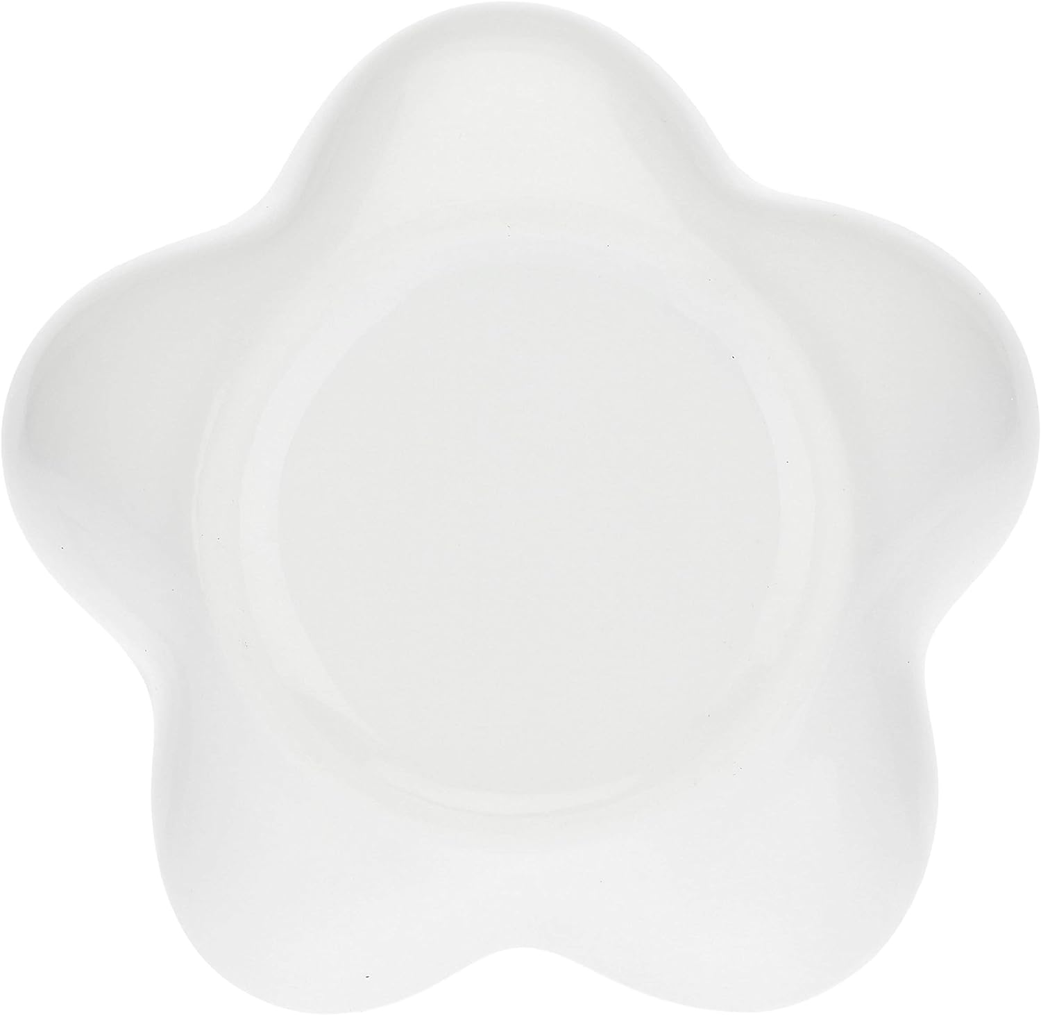 Thun - poggia bustina a forma di fiore con farfalla in porcellana, linea Country, 9x9x2 cm h