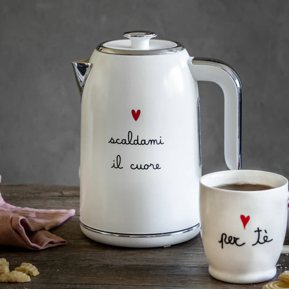 Simple day -  bollitore elettrico decoro Scaldami il cuore 24xd15cm