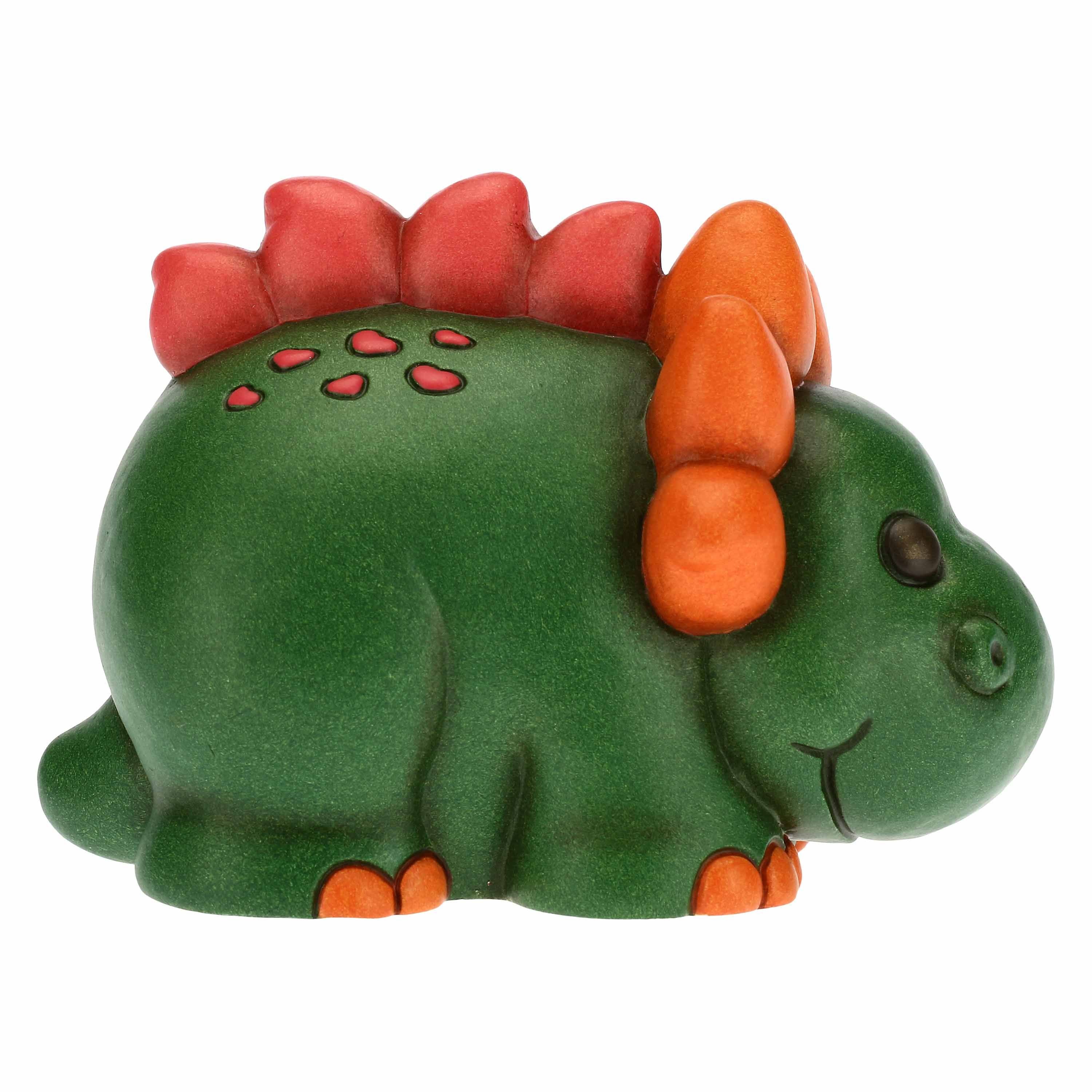 Thun - Dinosauretto sorridente piccolo in ceramica 11,8x8,2x8 cm h