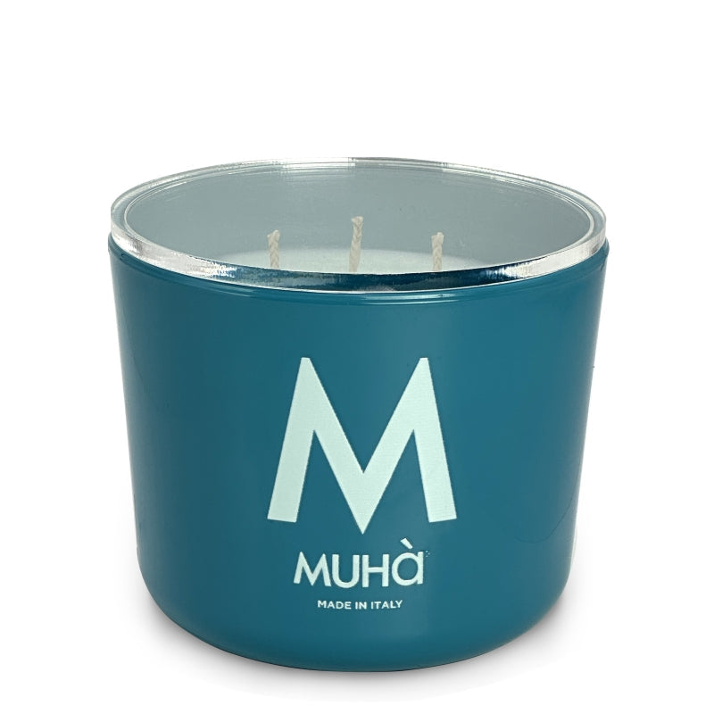 Muhà - candela Profumata in Vetro - Menta e Sandalo 500g