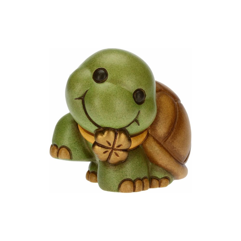 Thun - mini animale tartaruga in ceramica dipinto a mano 5,2 x 4,2 x 5,5 cm