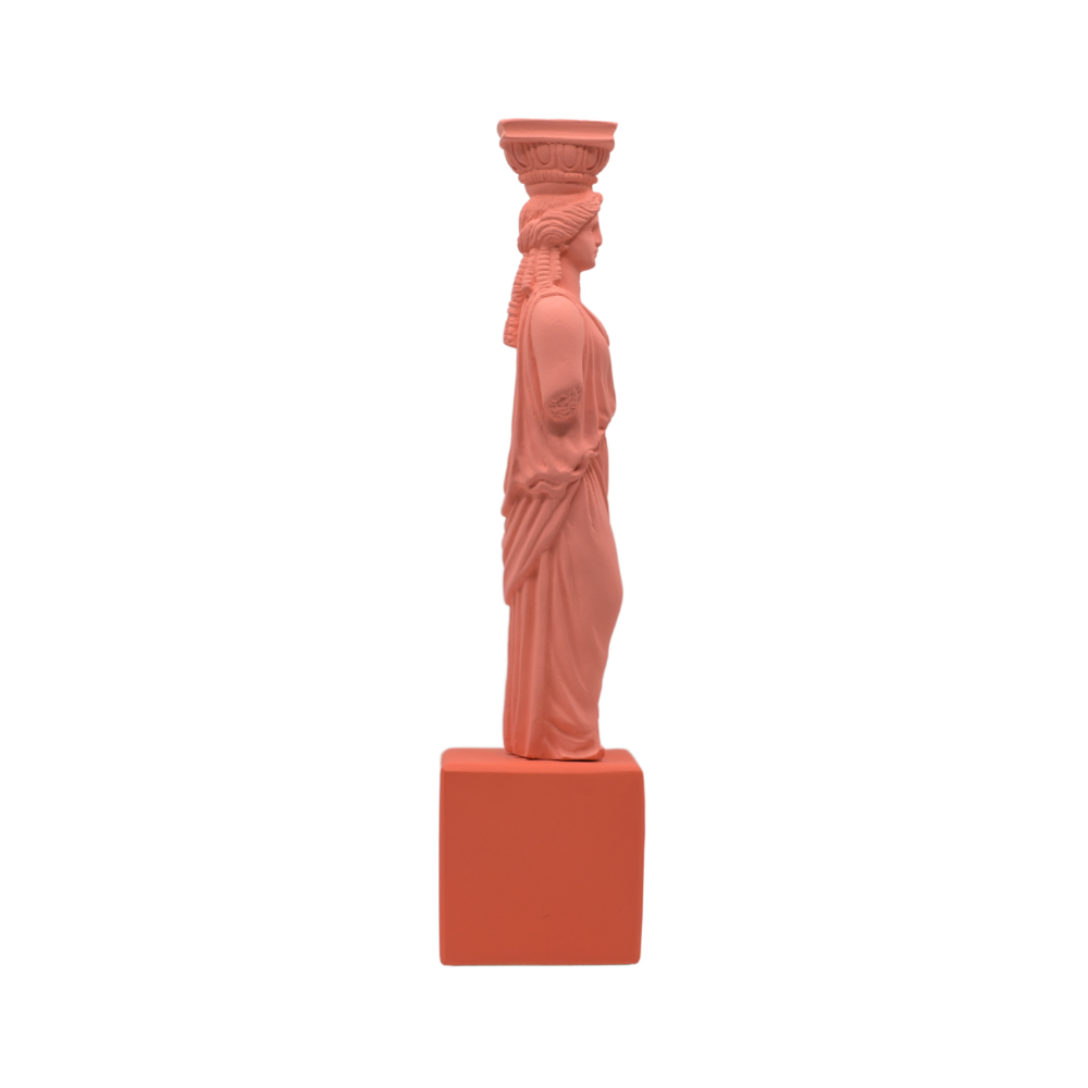 Sophia - Cariatide arancione Scultura fatta a mano