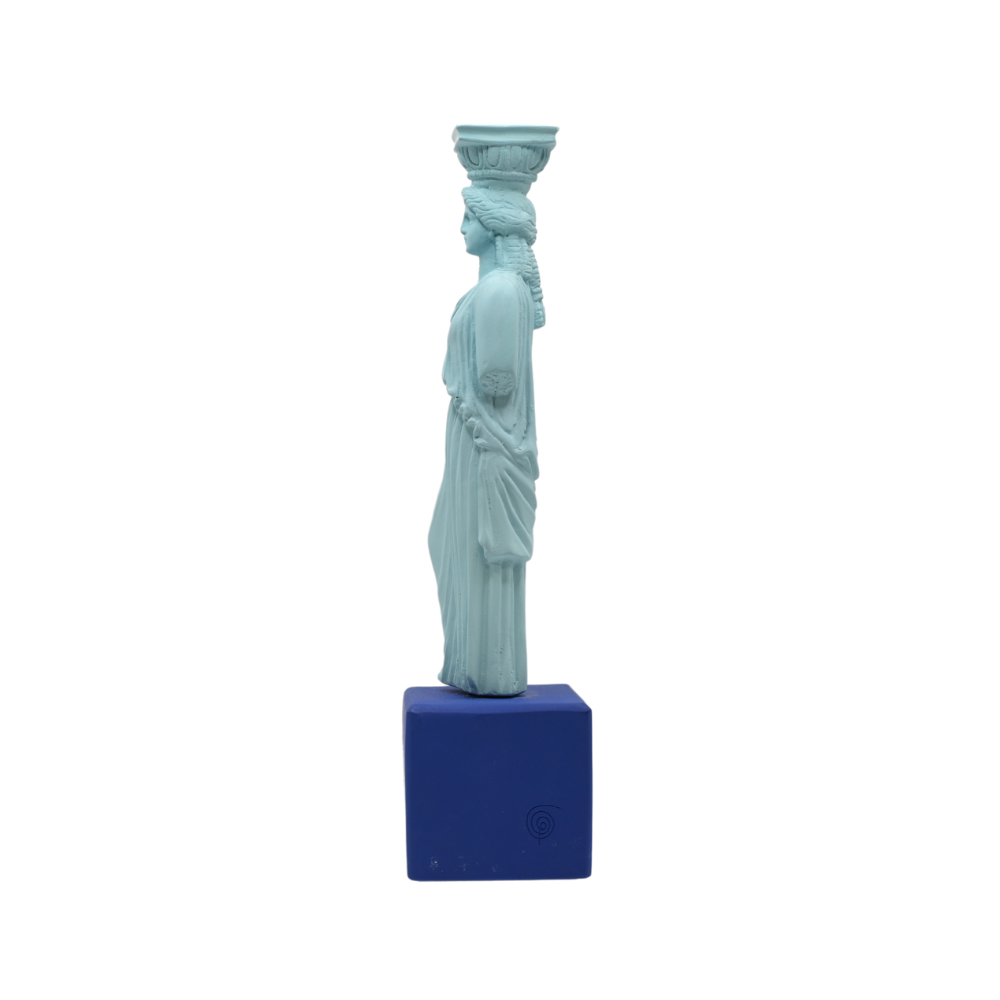 Sophia - Cariatide azzurra blu Scultura fatta a mano