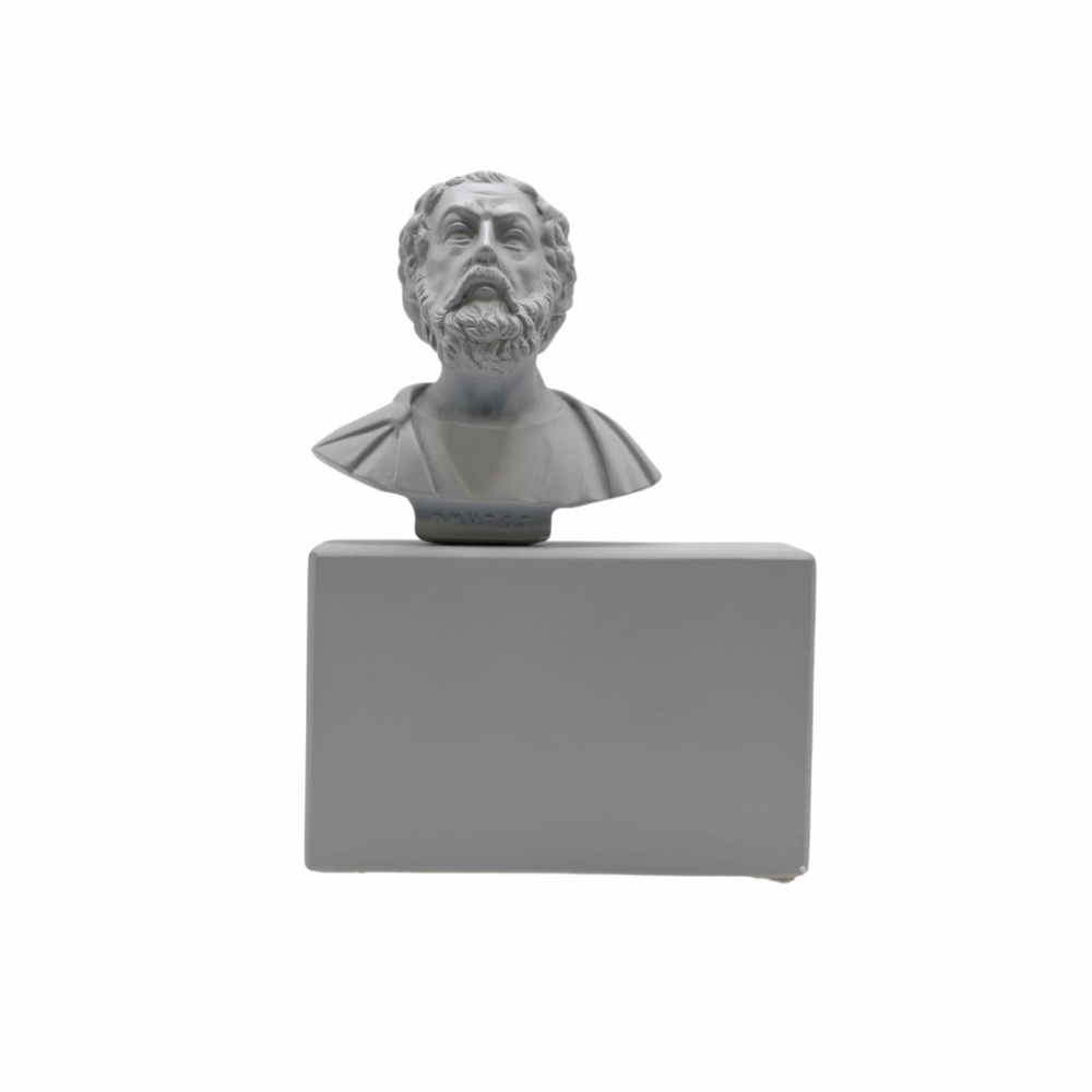 Omero su base - grigio
