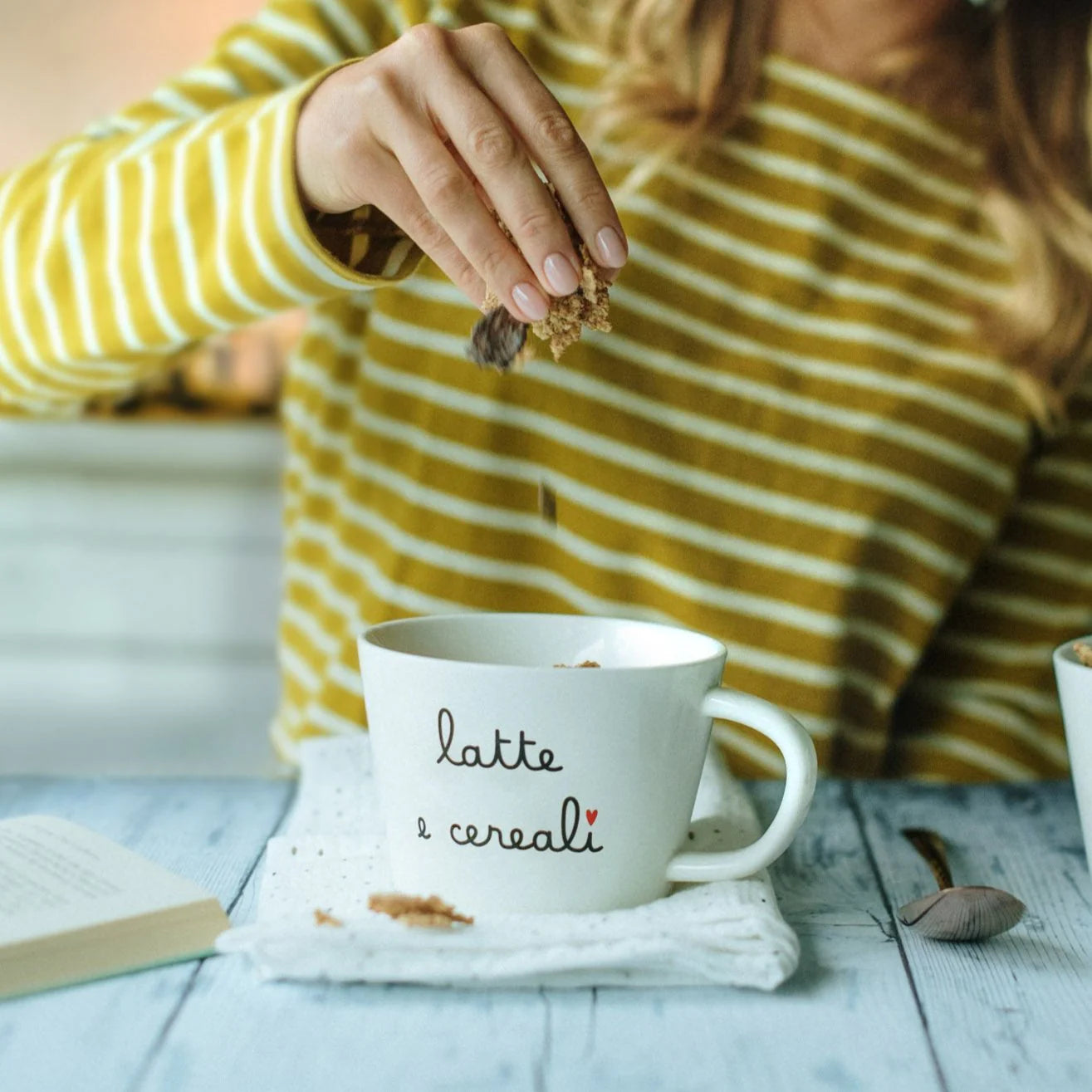 Simple day -  Set 2 Tazze Colazione Latte e cereali 580ml