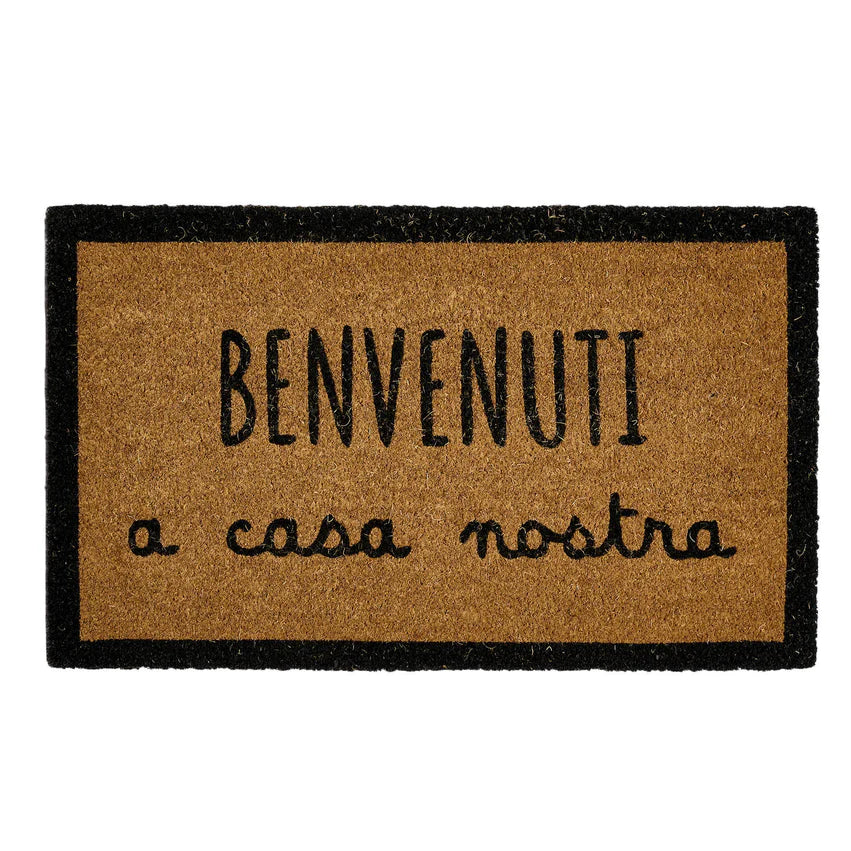 Simple day - zerbino in fibra Benvenuti a casa nostra 45x75cm