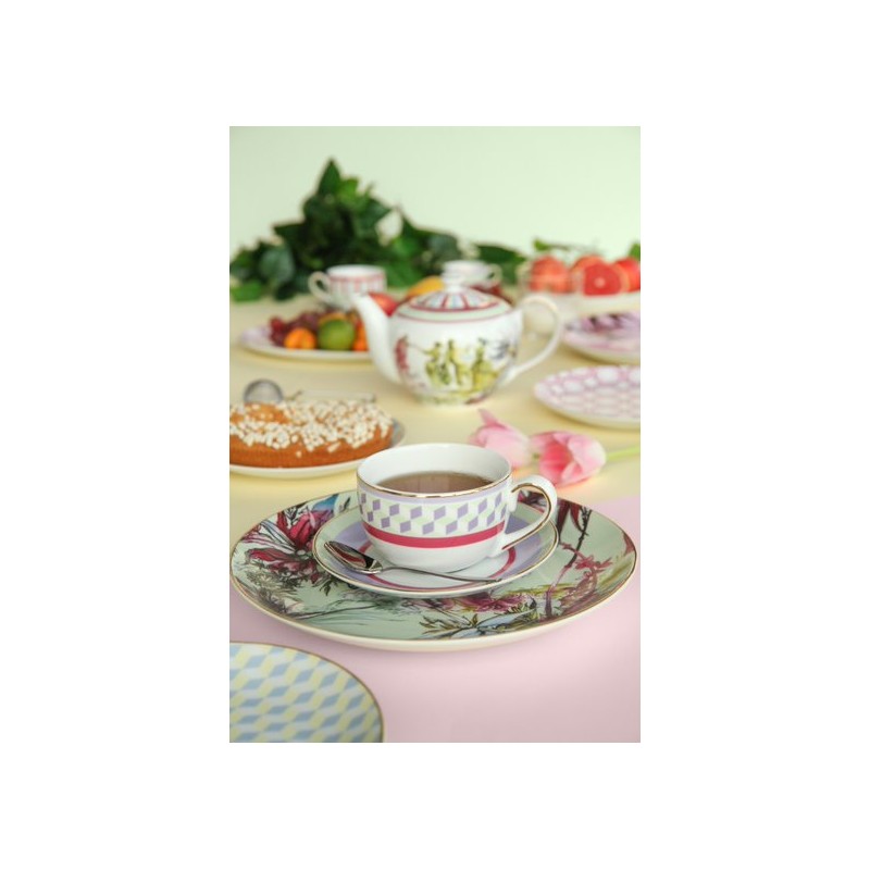 Baci Milano - Tazza da Colazione in Porcellana Firenze con piattino