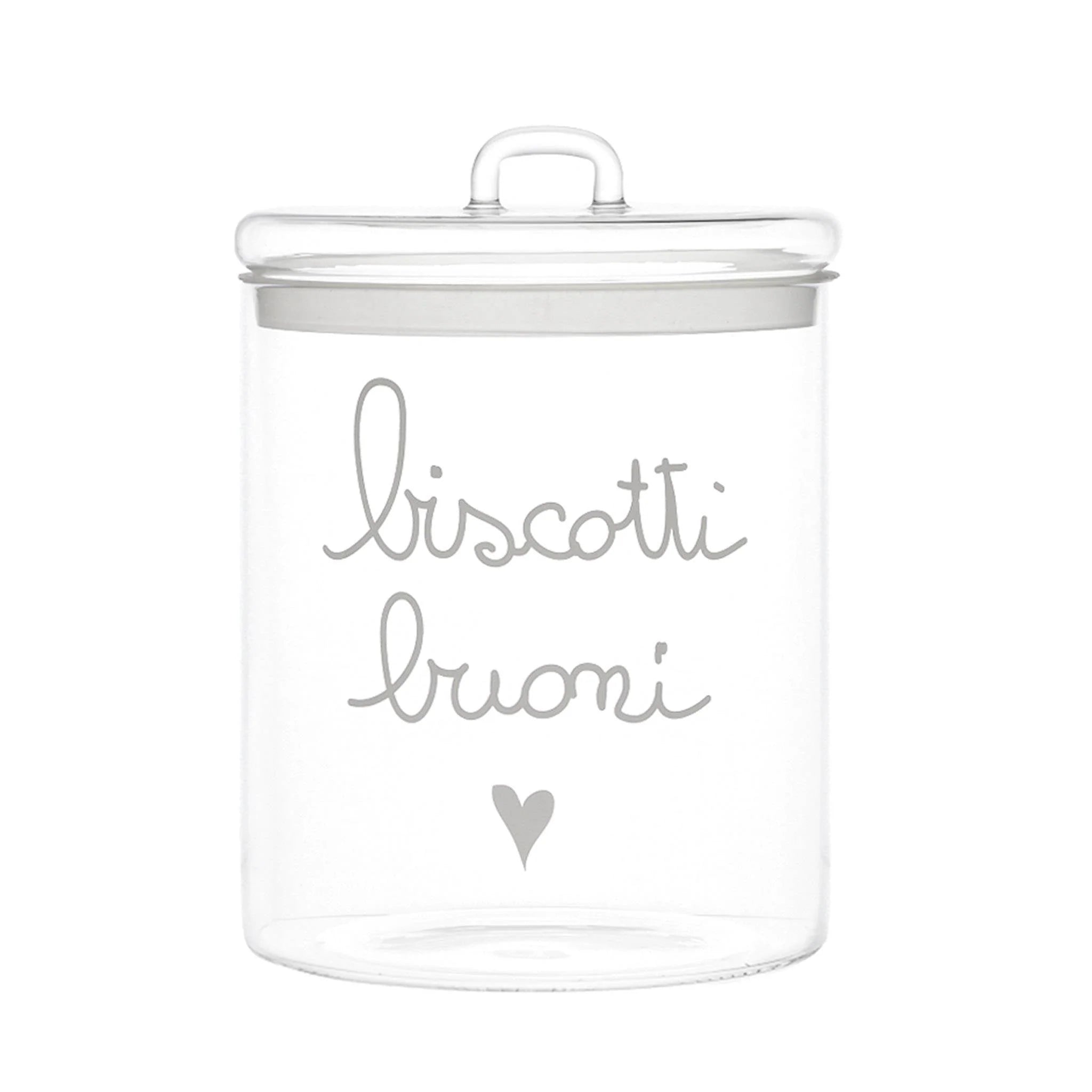 Simple day - barattolo in vetro biscotti buoni scritta bianca diametro 15 cm