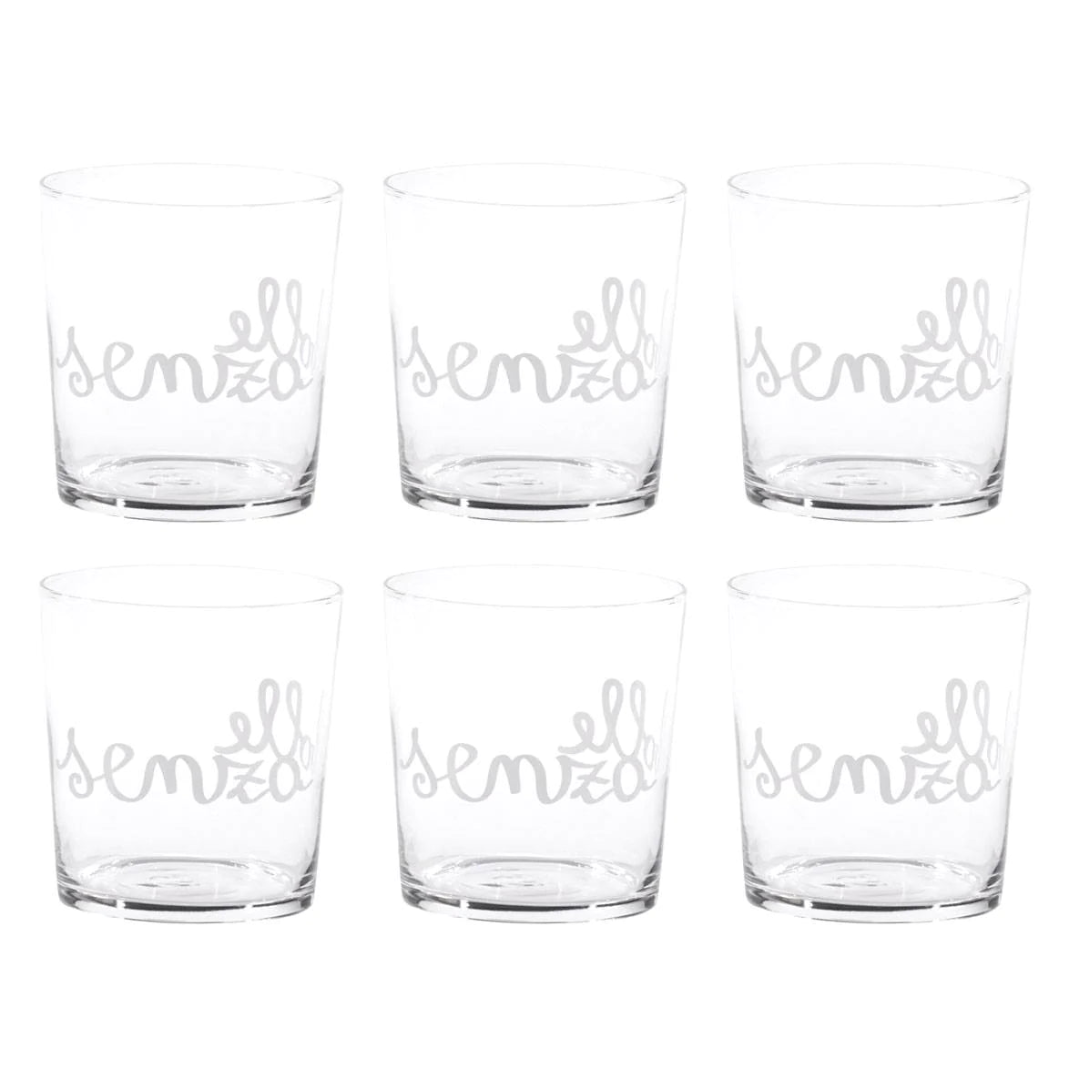 Simple day - set 6 bicchieri acqua decoro Senza bolle 33,5 cl
