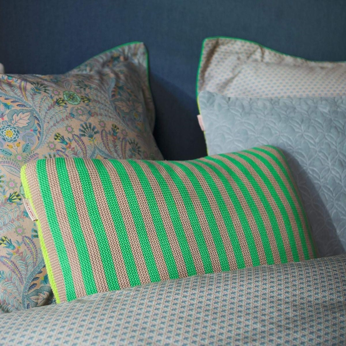 Pip Studio - cuscino a maglia grossa verde collezione Bonsoir 40cmX60cm