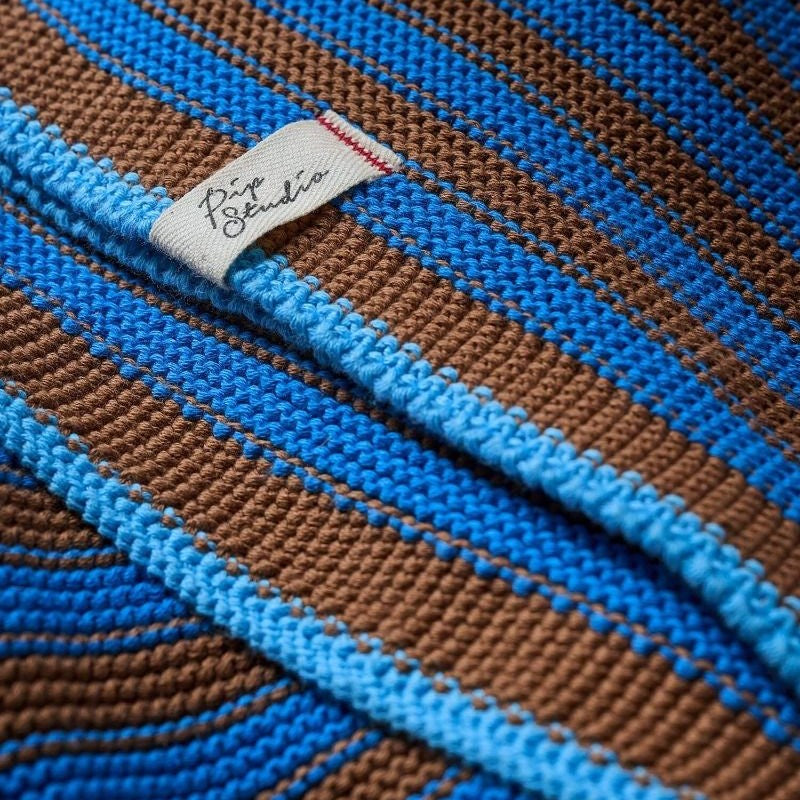 Pip Studio - plaid a maglia grossa blu collezione Bonsoir 130x170cm