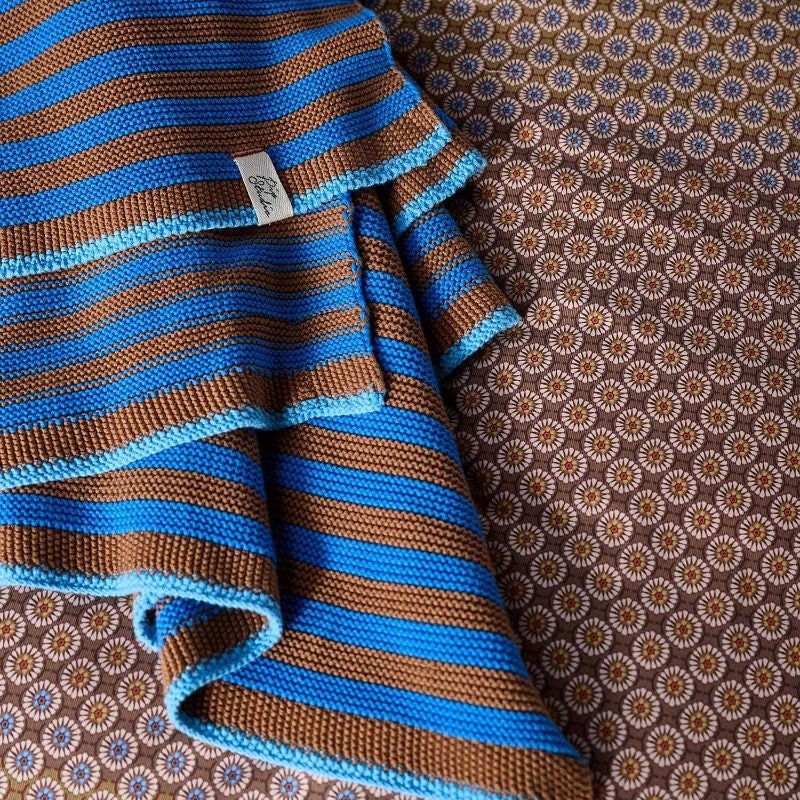 Pip Studio - plaid a maglia grossa blu collezione Bonsoir 130x170cm