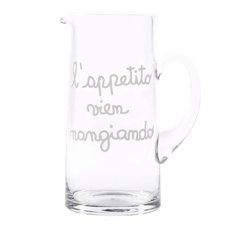 Simple day -  Brocca in vetro l'appetito vien mangiando 1,2lt