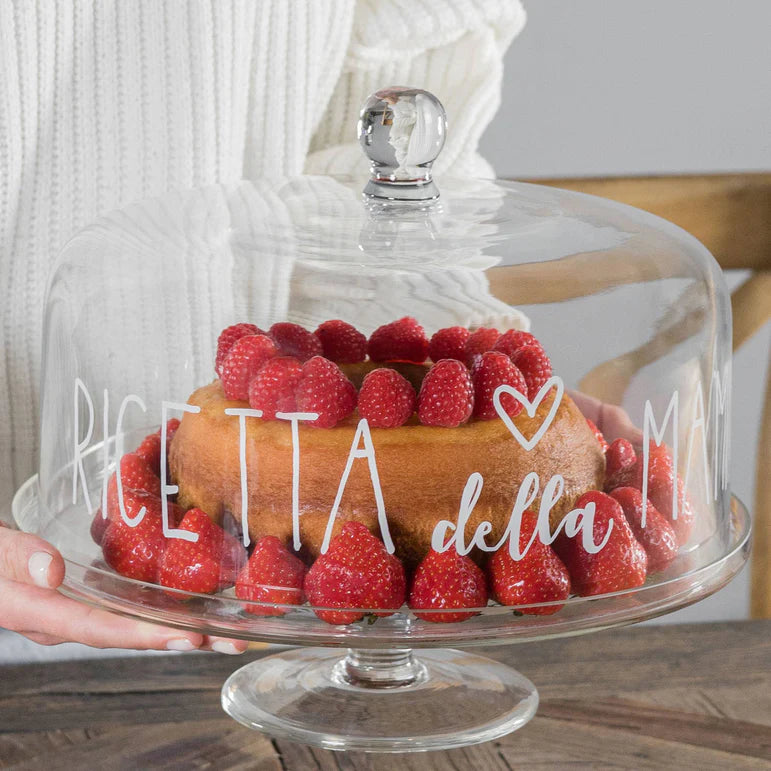 Simple day -  campana in vetro decoro Ricetta della Mamma diam. 28,5cm