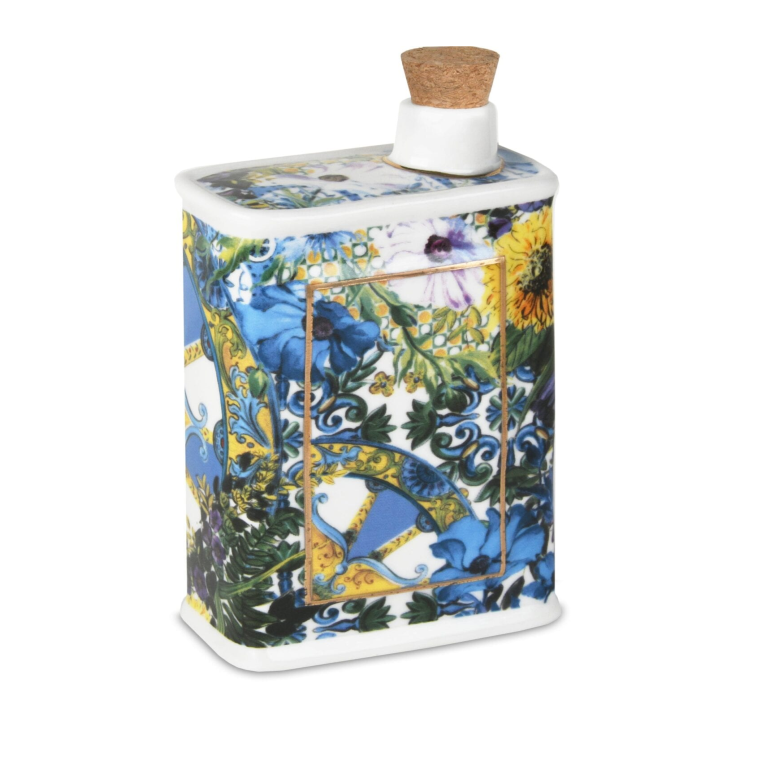 Baci Milano - Oliera Bottiglia per Olio Piccola in Porcellana Sicily 9cm