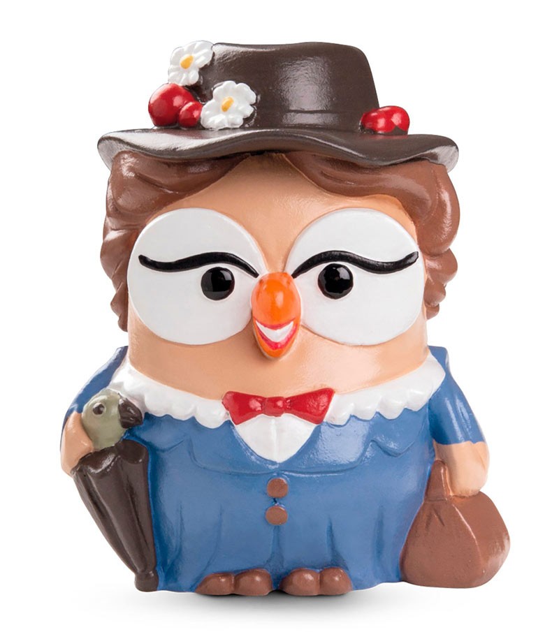 Egan - Goofi Mary Poppins statuetta gufo in ceramica 8x10cm