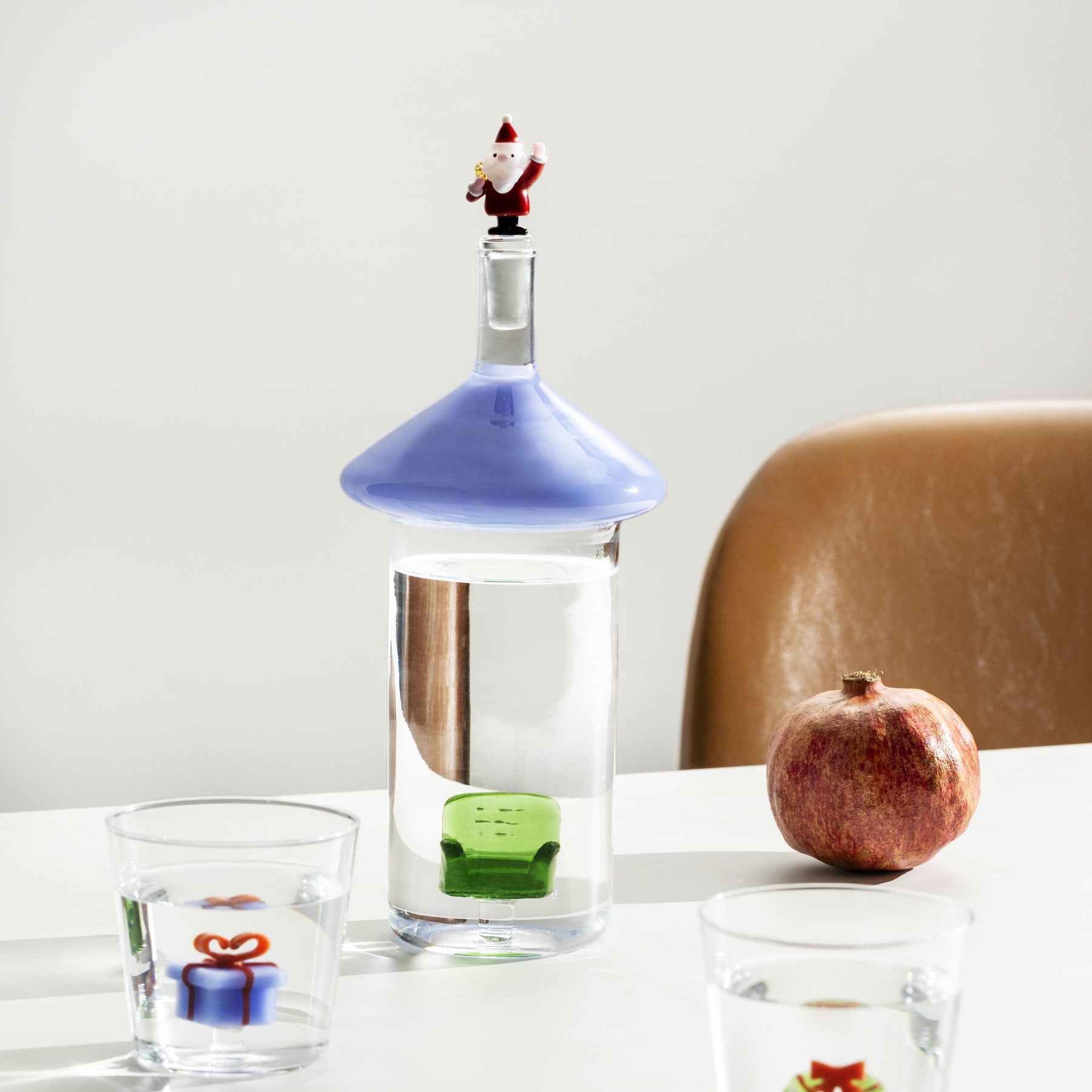 Ichendorf - bottiglia in vetro fantasia con poltrona e babbo natale Christmas Tales