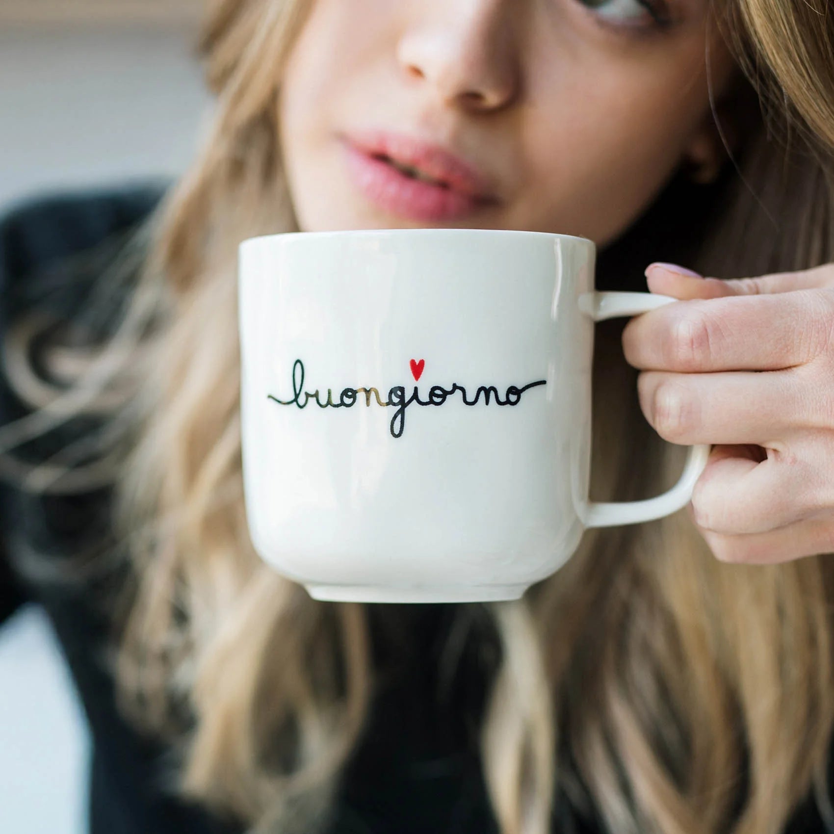 Simple day - Mug in gres bianca Buongiorno 400 ml