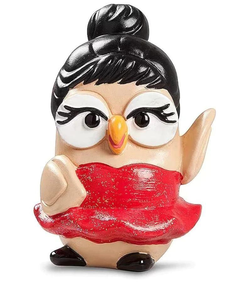 Egan - Goofi Ballerina Goofova statuetta gufo in ceramica 8x6cm