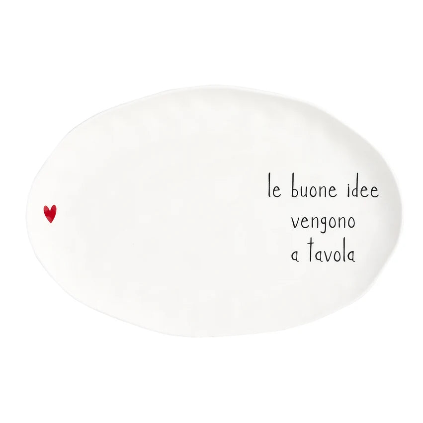 Simple day -  Piatto ovale in gres Le buone idee vengono a tavola 36,6cm X 24,5 cm