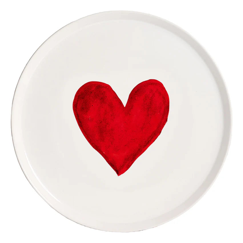 Simple day -  Piatto  in gres pizza Cuore acquerello 31,5cm